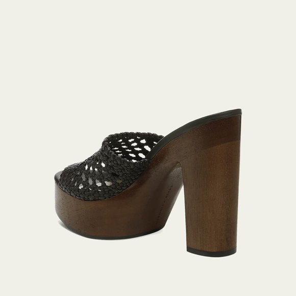 VERONICA BEARD NEW GUADALUPE BRAIDED LEATHER CLOG SANDAL NIB - Picture 2 of 2